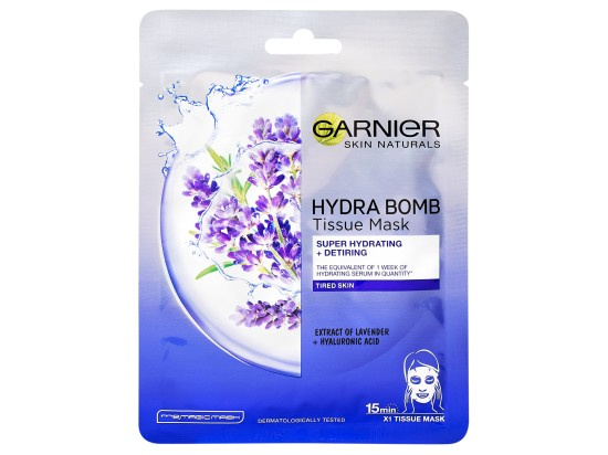 Garnier Hydra Bomb plátýnková maska s vysoce hydratačním a vyživujícím účinkem 28 g