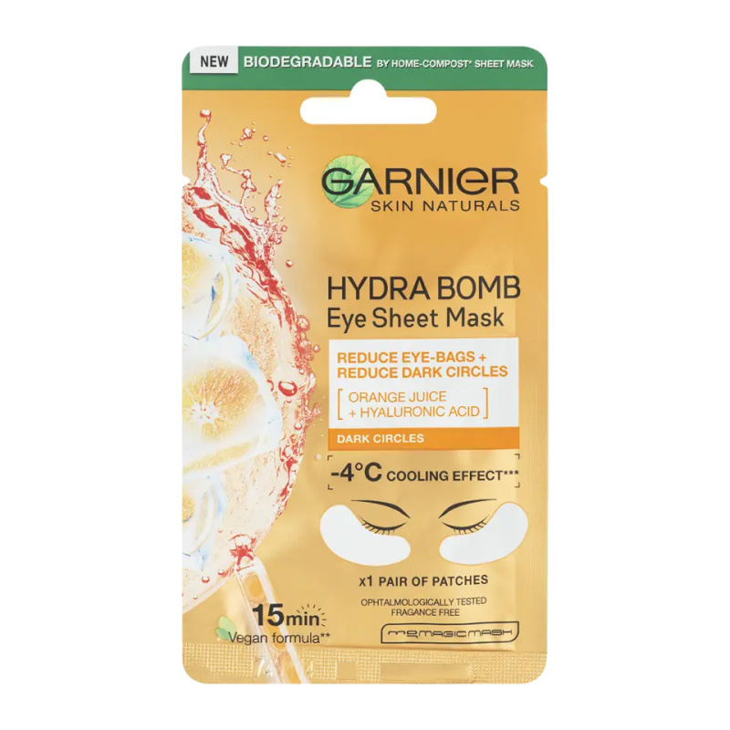 Garnier Skin Naturals Moisture+ Fresh Look povzbuzující oční maska 6 g