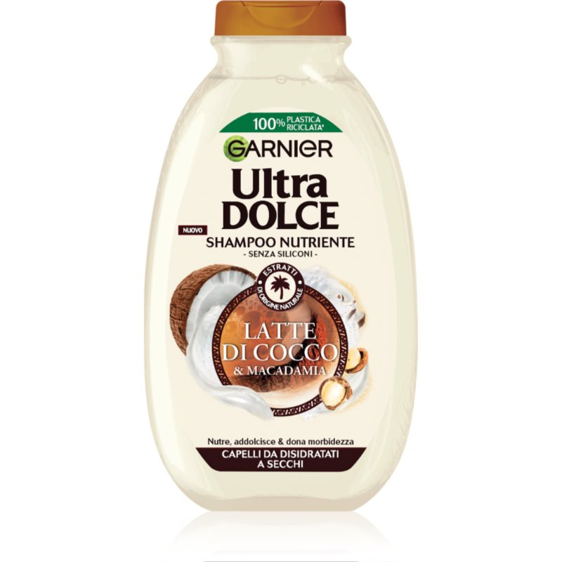 Garnier Ultra Doux Coconut and Macadamia jemný šampon pro každodenní použití 250 ml