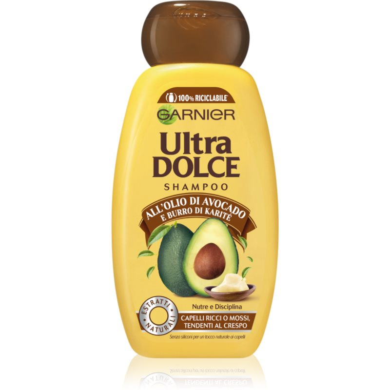 Garnier Ultra Doux Avocado Oil and Shea Butter šampon na vlnité vlasy 250 ml