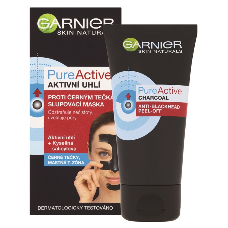 Garnier Pure Active slupovací maska proti černým tečkám s aktivním uhlím 50 ml