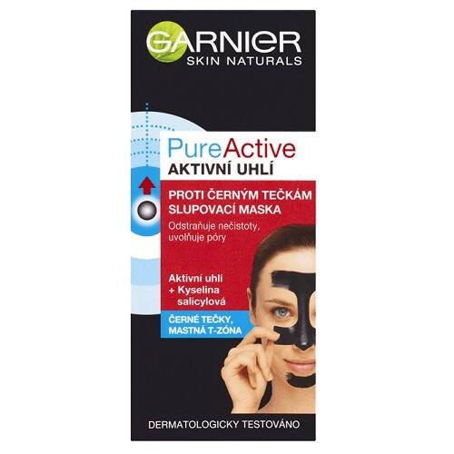 Garnier Pure Active slupovací maska proti černým tečkám s aktivním uhlím 50 ml