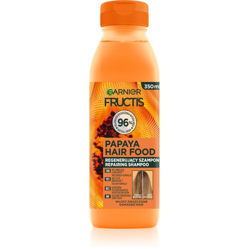 Garnier Fructis Papaya Hair Food regenerační šampon pro poškozené vlasy 350 ml