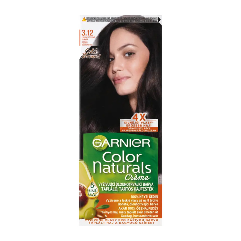 Garnier Color Naturals Creme barva na vlasy 3.12 Ledově tmavě hnědá
