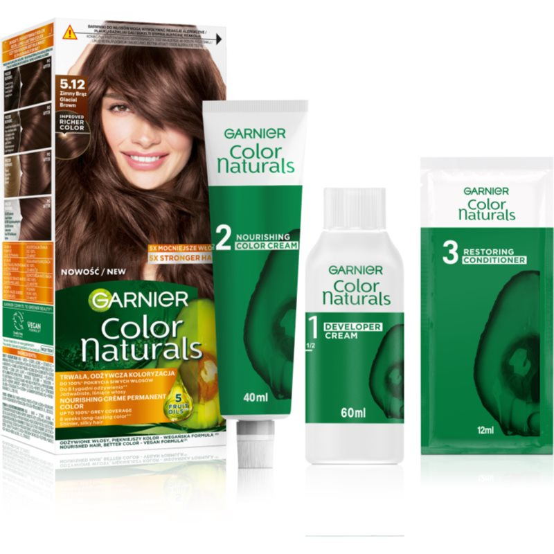 Garnier Color Naturals Creme barva na vlasy odstín 5.12 Glacial Brown 1 ks