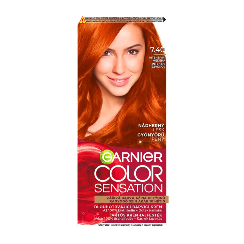 Garnier Color Sensation barva na vlasy odstín 7.40 Intense Copper
