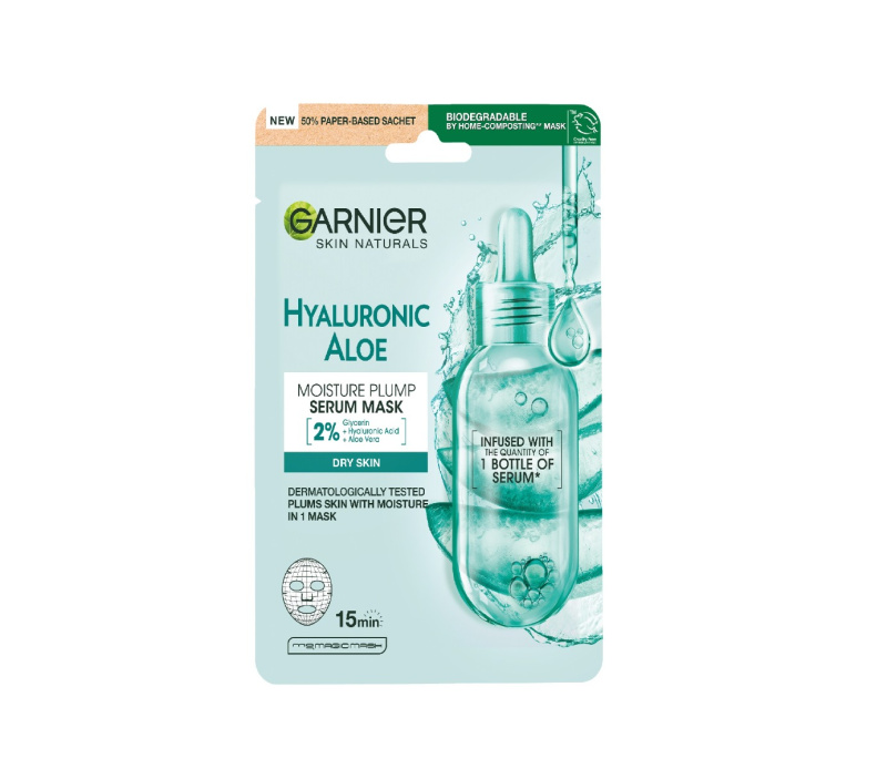 Garnier Skin Naturals Hyaluronic Aloe hydratační plátýnková maska 28 g