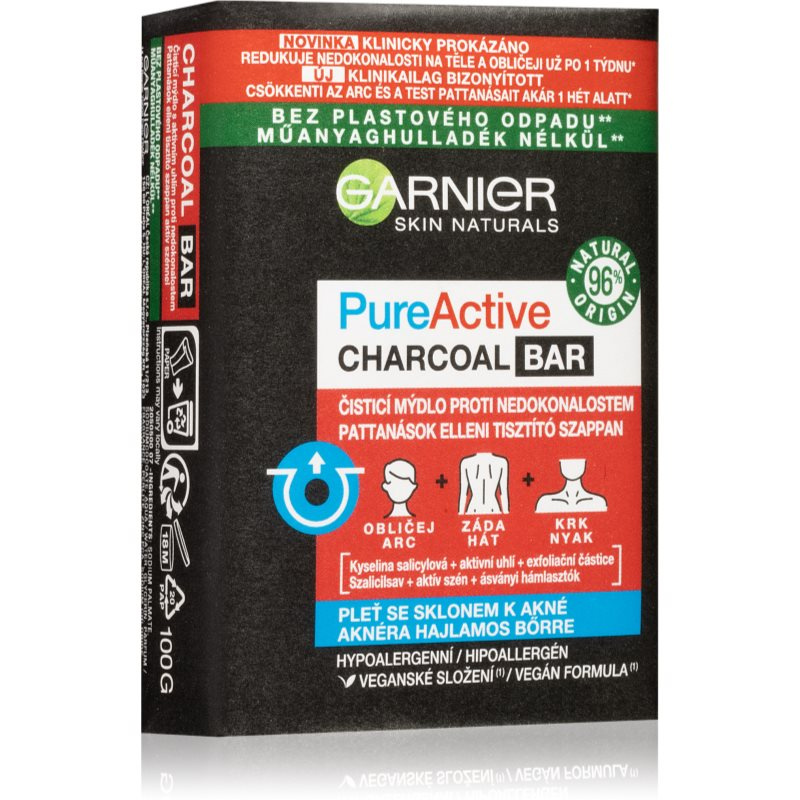 Garnier Pure Active Charcoal čisticí mýdlo 100 g