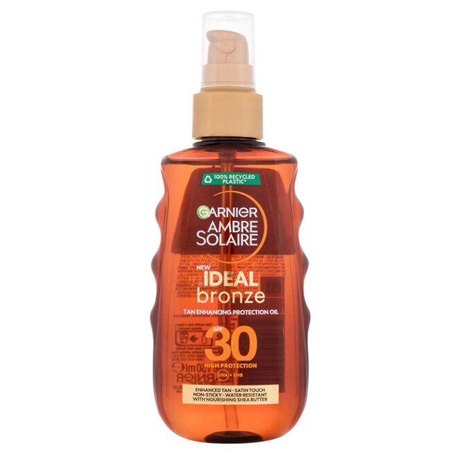 Garnier Ambre Solaire Ideal Bronze pečující a opalovací olej SPF 30 150 ml