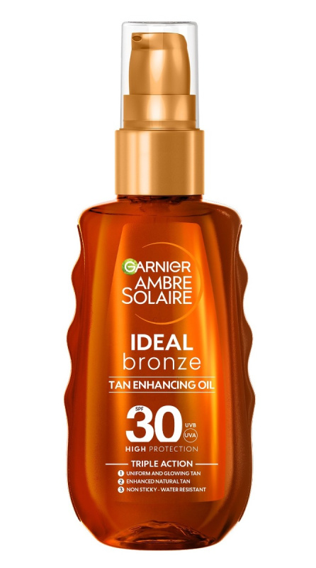 Garnier Ambre Solaire Ideal Bronze pečující a opalovací olej SPF 30 150 ml
