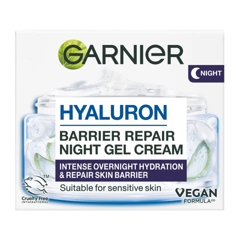 Garnier Hyaluron noční gelový krém pro hydrataci a vyhlazení pleti 50 ml