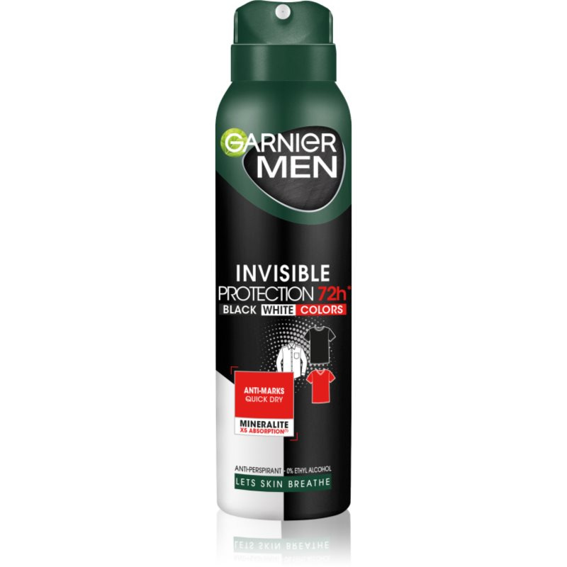 Garnier Men Mineral Neutralizer antiperspirant ve spreji proti bílým skvrnám 150 ml