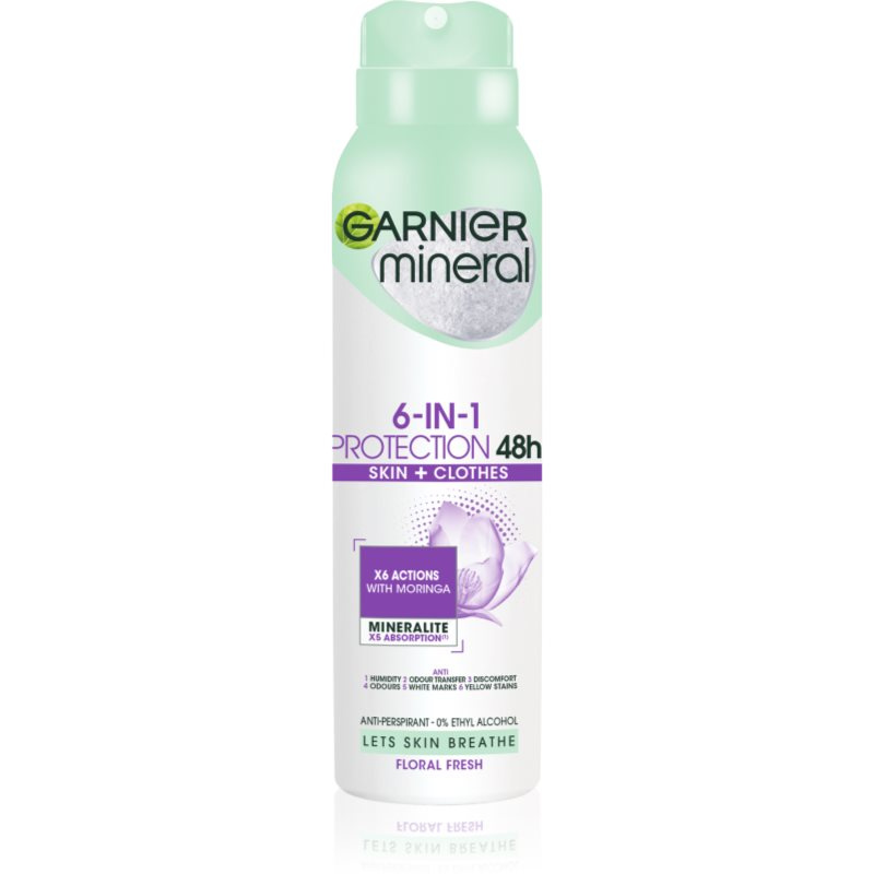 Garnier Mineral 5 Protection antiperspirant ve spreji bez alkoholu 150 ml