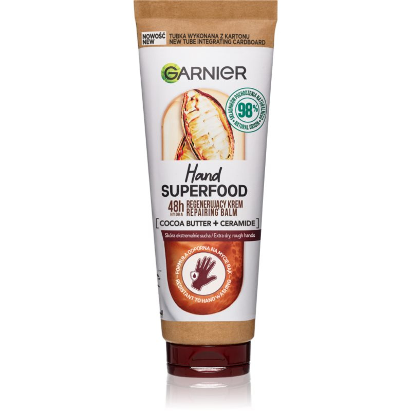 Garnier Hand Superfood regenerační krém na ruce s kakaem 75 ml