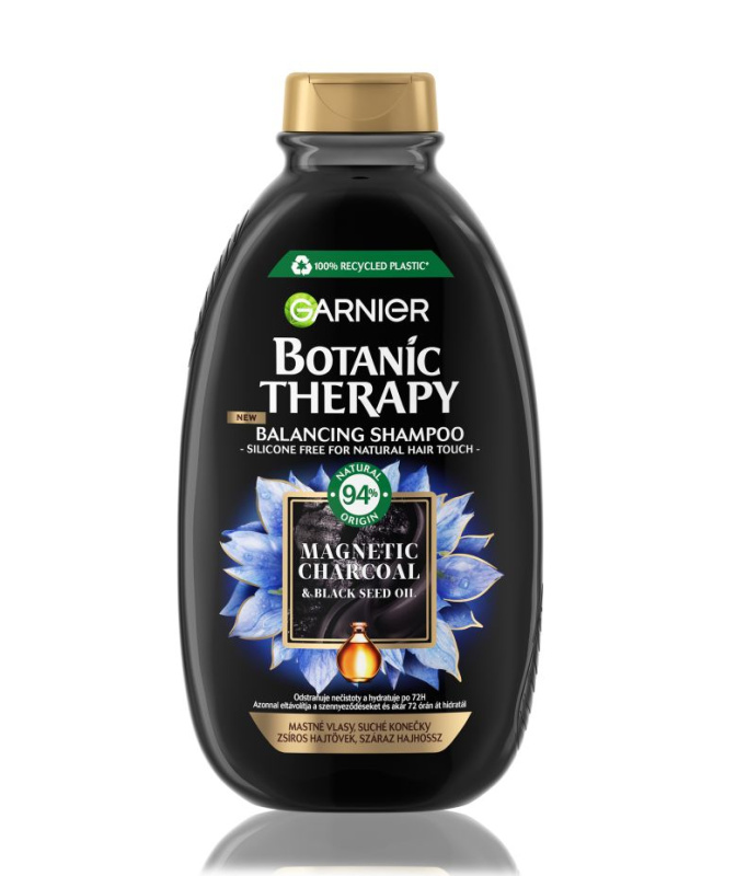 Garnier Botanic Therapy Magnetic Charcoal šampon pro mastnou vlasovou pokožku a suché konečky 400 ml