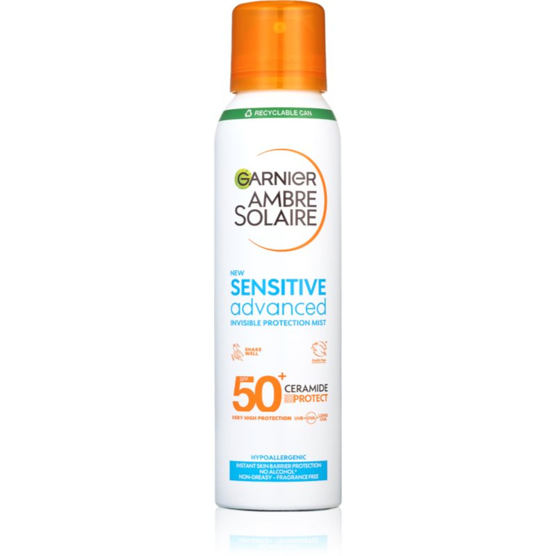 Garnier Ambre Solaire Sensitive Advanced opalovací mlha ve spreji pro velmi citlivou pleť SPF 50+ 150 ml