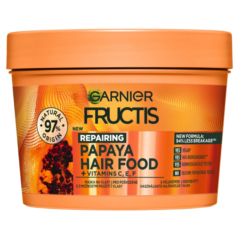 Garnier Fructis Papaya Hair Food obnovující maska pro poškozené vlasy 400 ml