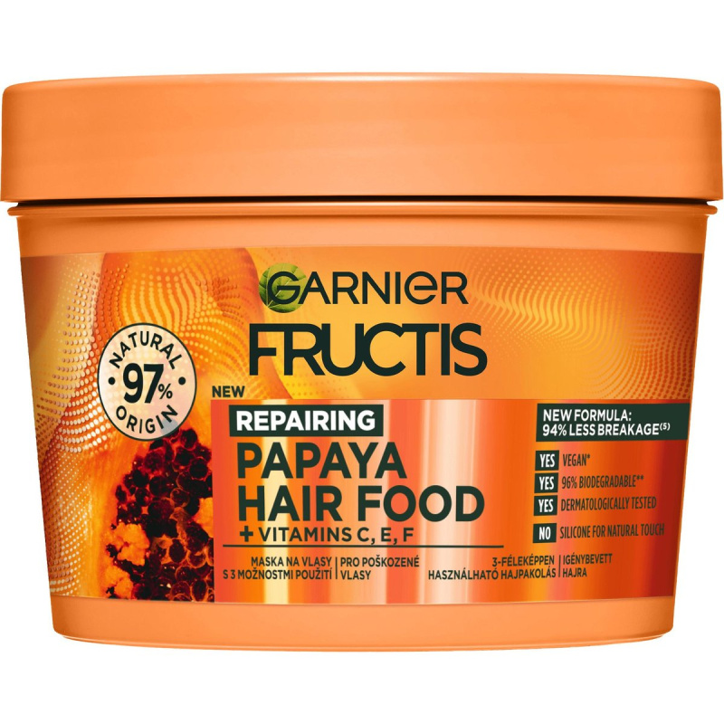 Garnier Fructis Papaya Hair Food obnovující maska pro poškozené vlasy 400 ml