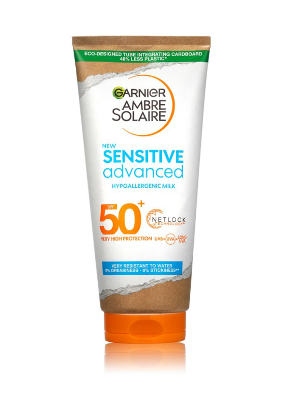 Garnier Ambre Solaire Sensitive Advanced opalovací mléko pro citlivou pokožku SPF 50+ 175 ml