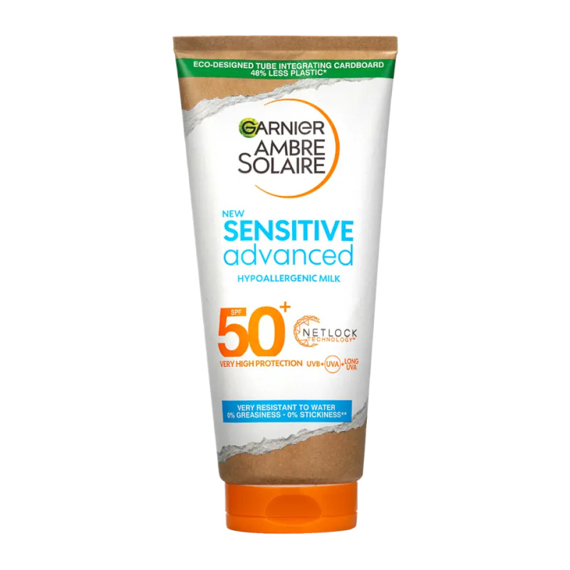 Garnier Ambre Solaire Sensitive Advanced opalovací mléko pro citlivou pokožku SPF 50+ 175 ml