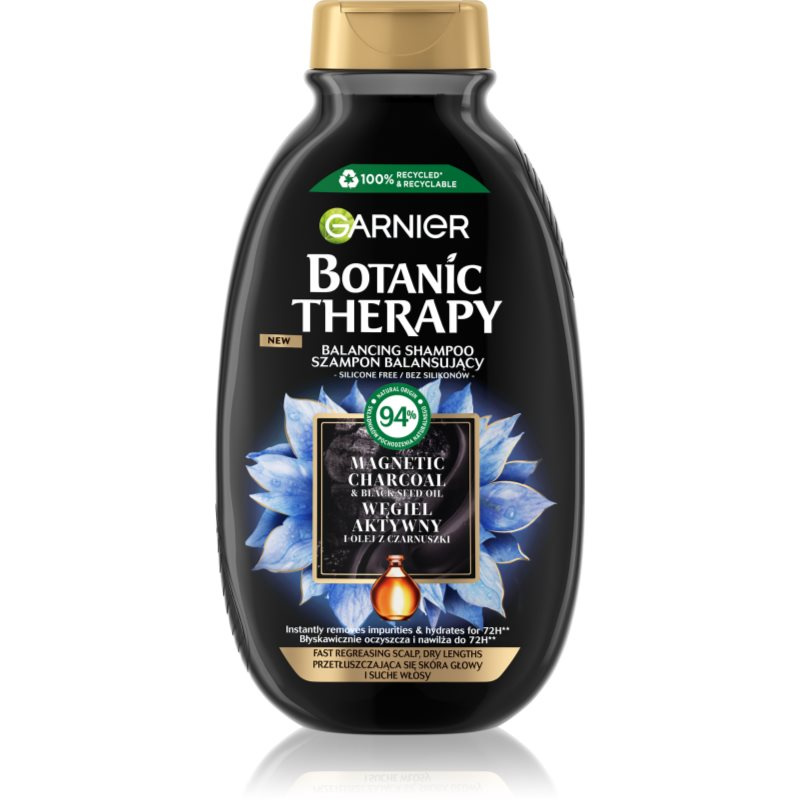 Garnier Botanic Therapy Magnetic Charcoal šampon pro mastnou vlasovou pokožku a suché konečky 400 ml
