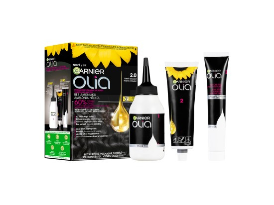 Garnier Olia Big Kit permanentní barva na vlasy odstín 2.0 Black Diamond