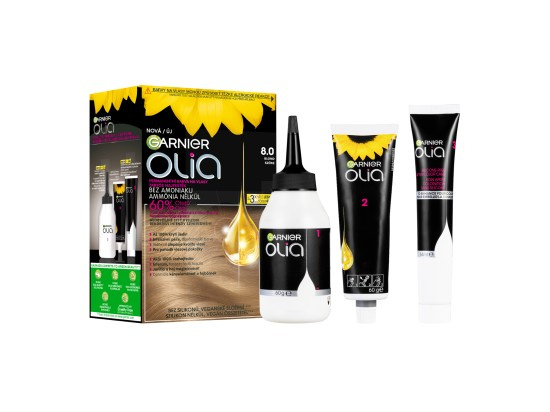 Garnier Olia Big Kit permanentní barva na vlasy odstín 8.0 Blond