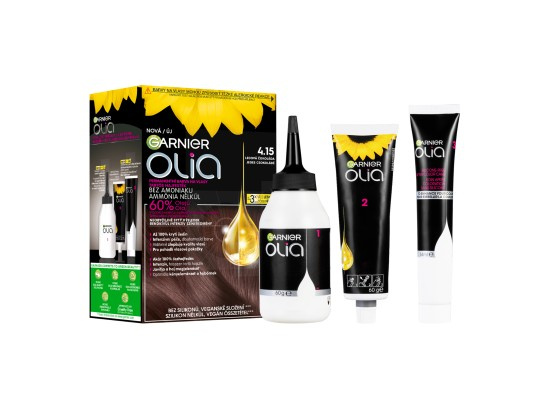 Garnier Olia Big Kit permanentní barva na vlasy odstín 4.15 Iced Chocolate