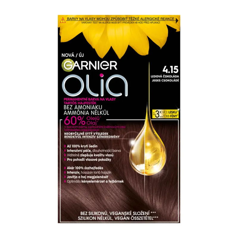 Garnier Olia Big Kit permanentní barva na vlasy odstín 4.15 Iced Chocolate