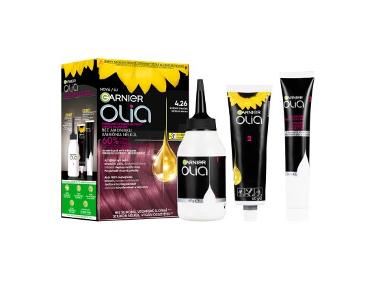 Garnier Olia Big Kit permanentní barva na vlasy odstín 4.26 Rose Violet