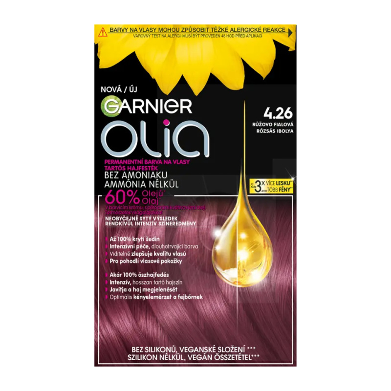 Garnier Olia Big Kit permanentní barva na vlasy odstín 4.26 Rose Violet