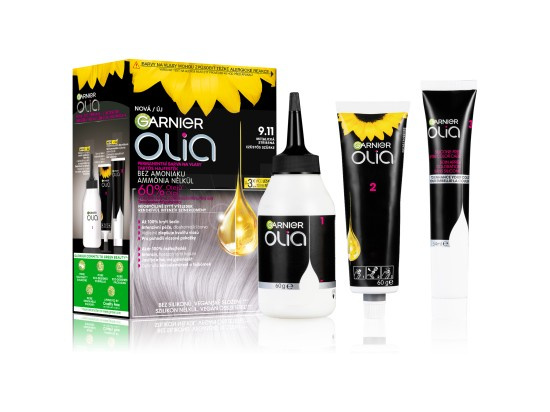 Garnier Olia Big Kit permanentní barva na vlasy odstín 9.11 Silver Smoke