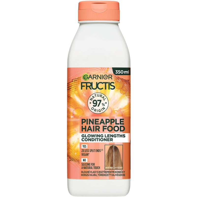 Garnier Fructis Pineapple Hair Food rozjasňující kondicionér pro dlouhé vlasy 350 ml