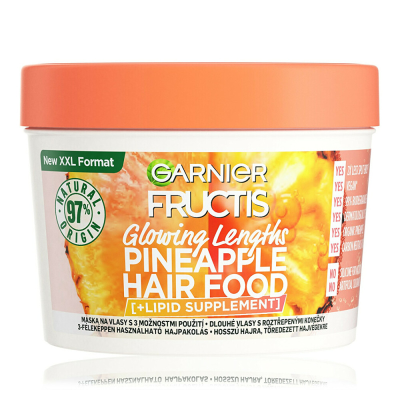 Garnier Fructis Pineapple Hair Food Maska pro dlouhé vlasy s roztřepenými konečky
 400 ml