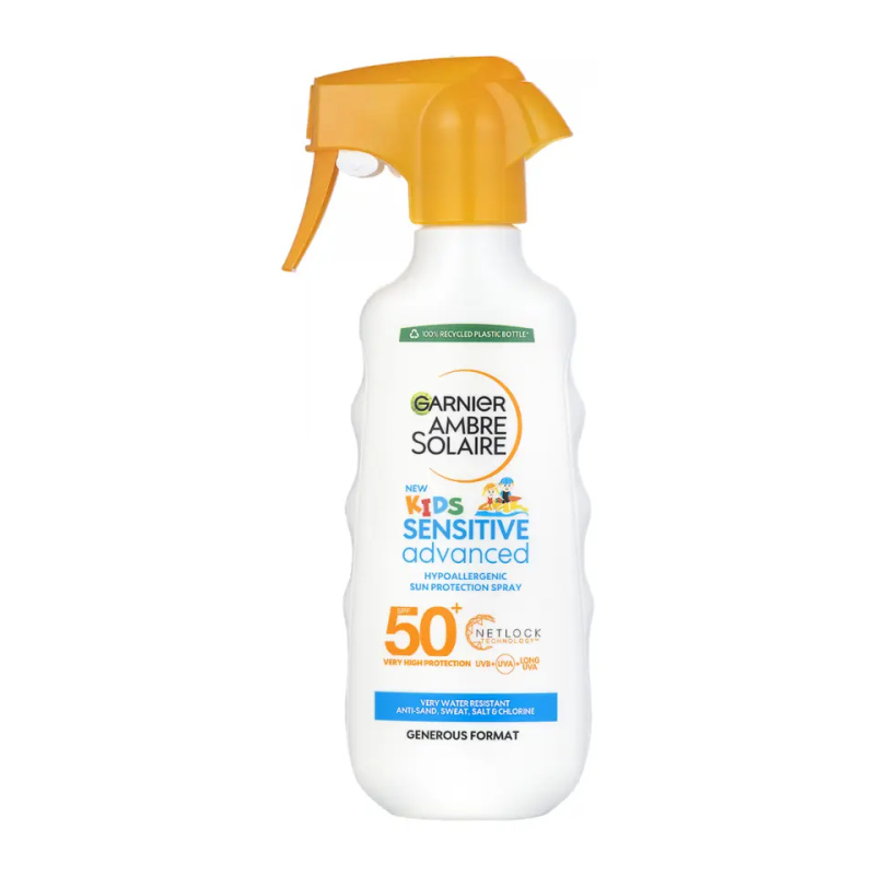 Garnier Ambre Solaire Sensitive Advanced ochranný sprej pro děti SPF 50+ 270 ml