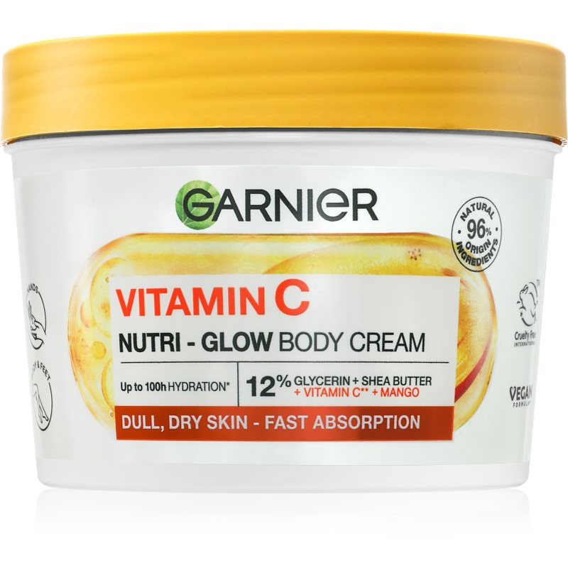 Garnier Body SuperFood rozjasňující tělový krém s vitaminem C 380 ml