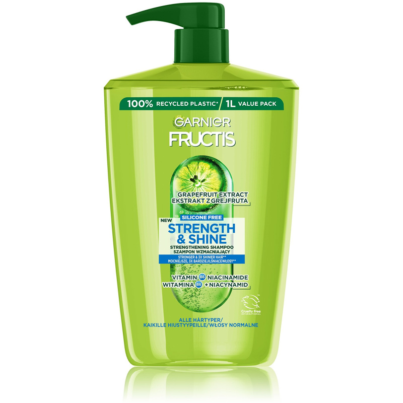 Garnier Fructis Strength & Shine posilující šampon pro všechny typy vlasů 1000 ml