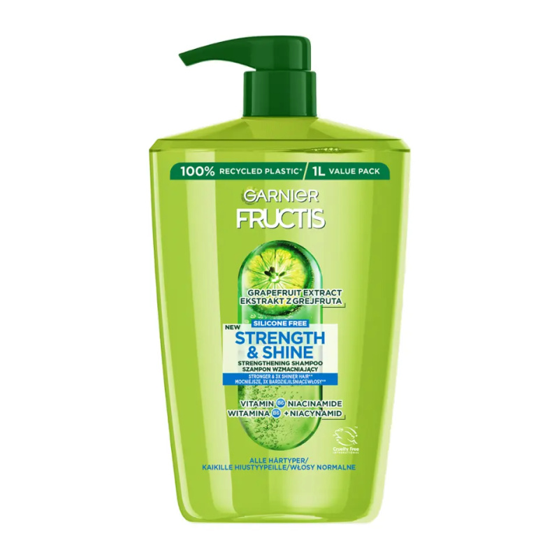 Garnier Fructis Strength & Shine posilující šampon pro všechny typy vlasů 1000 ml