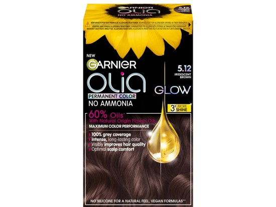 Garnier Olia Big Kit permanentní barva na vlasy odstín 5.12 Iridescent Brown 1 ks