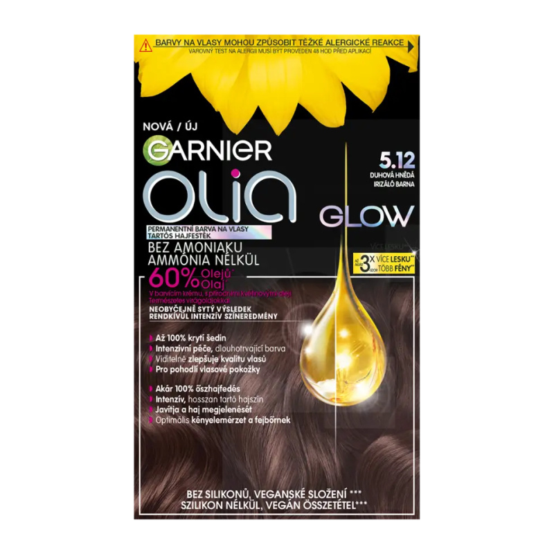 Garnier Olia Big Kit permanentní barva na vlasy odstín 5.12 Iridescent Brown 1 ks