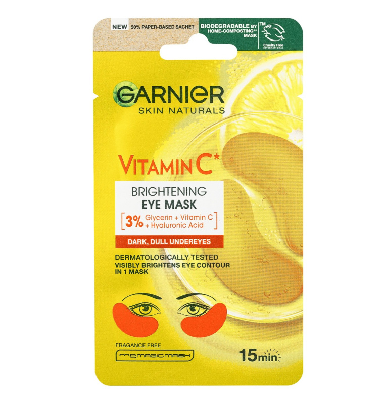 Garnier Skin Naturals Vitamin C hydratační a rozjasňující maska na oční okolí s vitamínem C 5 g