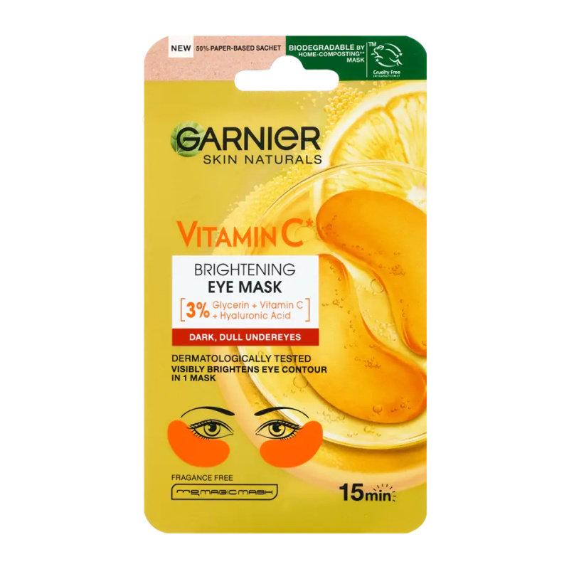 Garnier Skin Naturals Vitamin C hydratační a rozjasňující maska na oční okolí s vitamínem C 5 g