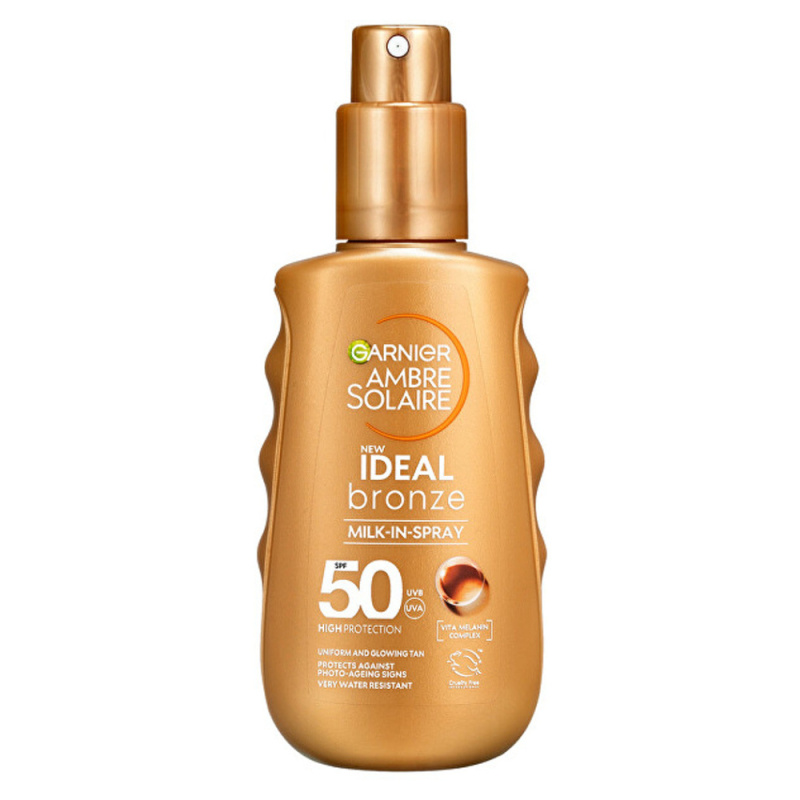 Garnier Ambre Solaire Ideal Bronze opalovací mléko ve spreji na tělo SPF 50 150 ml