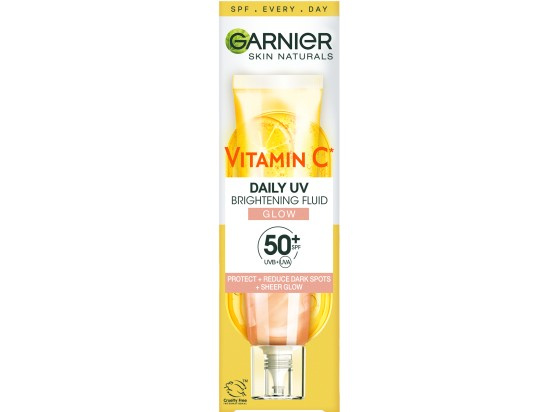 Garnier Skin Naturals Vitamin C Glow denní rozjasňující UV fluid SPF 50+ 40 ml