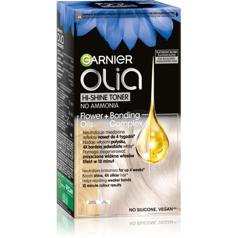 Garnier Olia Hi-Shine Toner barevný toner na vlasy odstín 10.01 Platinum Blond 1 ks