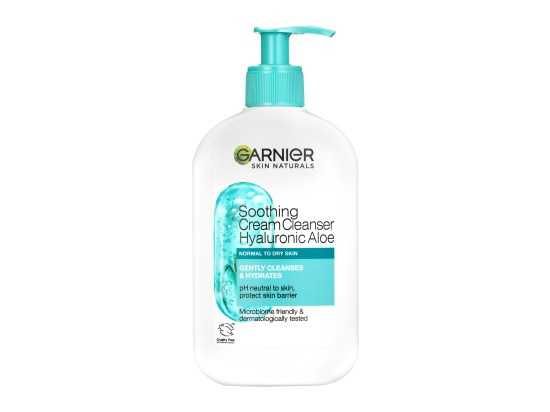 Garnier Skin Naturals Hyaluronic Aloe zklidňující čisticí krém s kyselinou hyaluronovou 250 ml