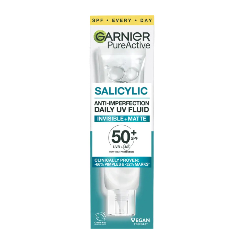 Garnier Pure Active Daily UV matující fluid proti nedokonalostem pleti SPF 50+ 40 ml