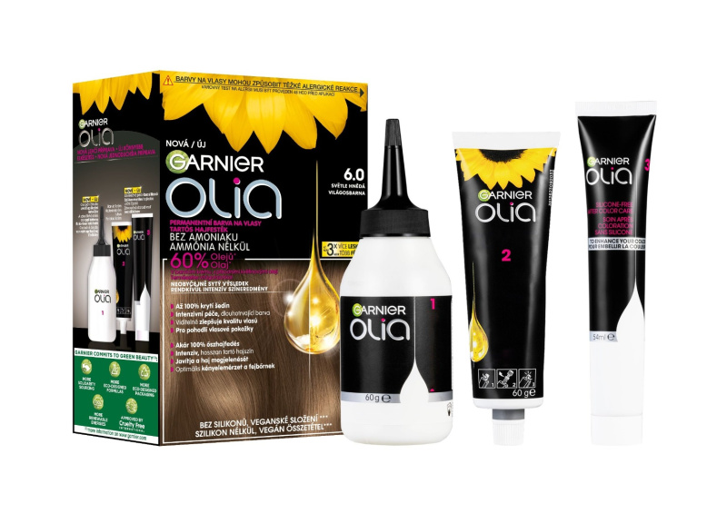 Garnier Olia Big Kit permanentní barva na vlasy odstín 6.0 Light Brown 1 ks