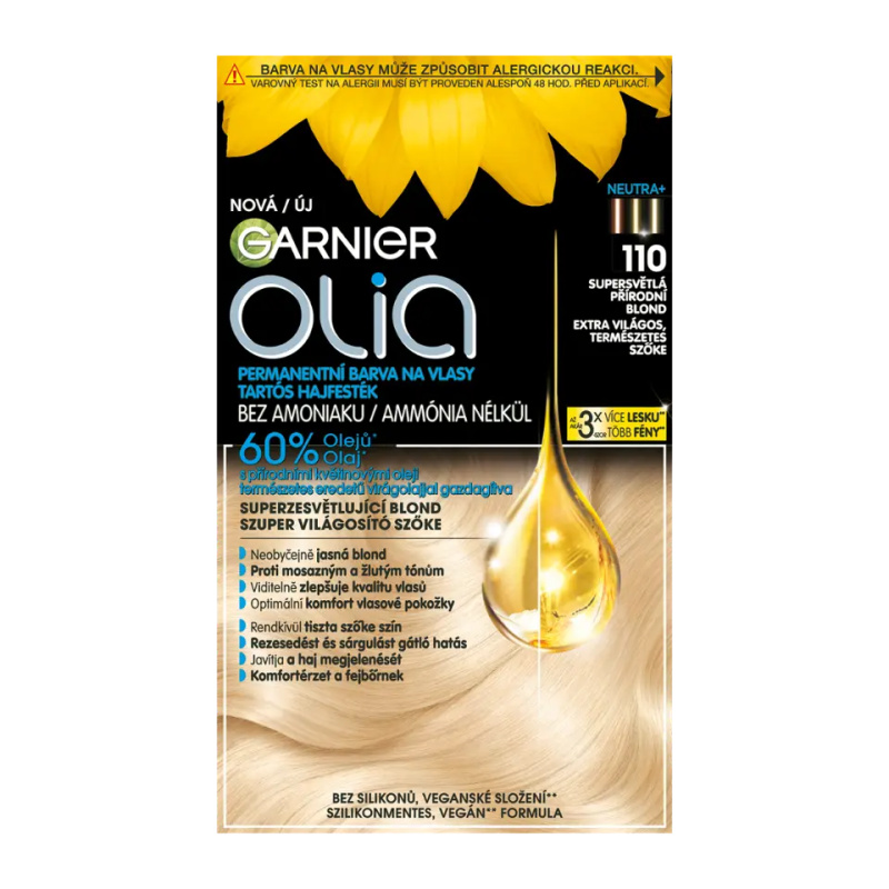 Garnier Olia Big Kit permanentní barva na vlasy odstín 110 Super Light Natural Blonde 1 ks