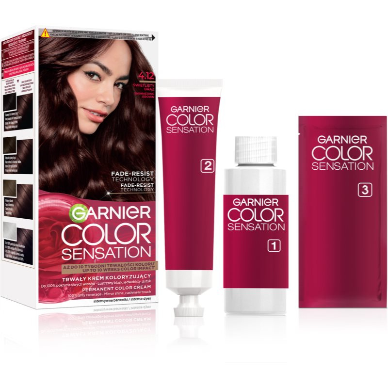 Garnier Color Sensation barva na vlasy odstín 4.12 Świetlisty Brąz 1 ks
